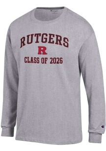 Champion Rutgers Scarlet Knights Grey Font Class of 2026 Jersey Long Sleeve T Shirt