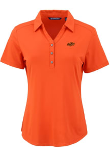 Cutter and Buck Oklahoma State Cowboys Womens Orange Forge Eco Polo Short Sleeve Polo Shirt