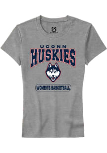 Summit Sportswear UConn Huskies Womens Grey Women's Basketball Short Sleeve T-Shirt