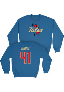Joel Bazinet  Campus Ink Tulsa Golden Hurricane Youth Royal Blue NIL Legacy Long Sleeve Crew Sweat..