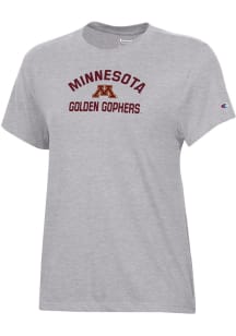 Champion Minnesota Golden Gophers Womens Grey Arch Core Short Sleeve T-Shirt
