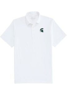 Vineyard Vines Michigan State Spartans Mens White Sankaty Short Sleeve Fashion Polo