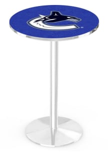Vancouver Canucks Chrome Round Base Pub Table