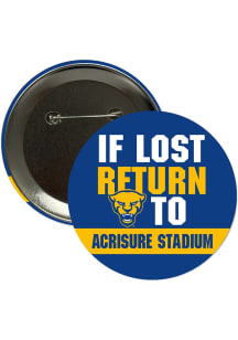 Pitt Panthers 3" If Lost Return To Acrisure Stadium Button - Blue