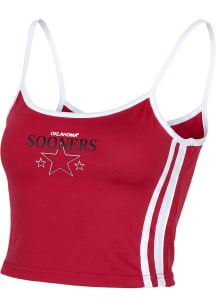 Oklahoma Sooners Womens Crimson Striped Cami Tank Top