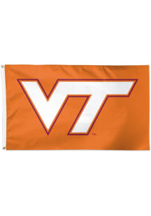 Virginia Tech Hokies Orange Logo Silk Screen Grommet Flag - Maroon