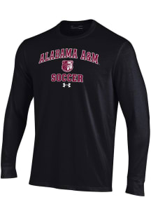Under Armour Alabama A&M Bulldogs Black Soccer Performance Long Sleeve T Shirt