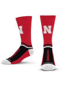 Nebraska Cornhuskers Team Slope Mens Crew Socks