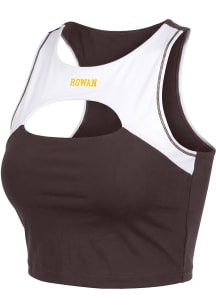 Rowan University Womens Burgundy Peek a Boo Tank Top