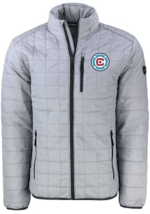 Cutter and Buck Chicago Fire Mens Grey Rainier PrimaLoft Big and Tall Lined Jacket