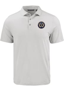Cutter and Buck Philadelphia Union Mens Grey Coastline Eco Short Sleeve Polo