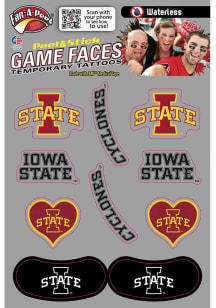 Iowa State Cyclones Multi-Design Face Tattoo