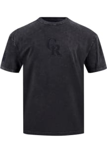 Pro Standard Colorado Rockies Black Washed Classic Short Sleeve Fashion T Shirt