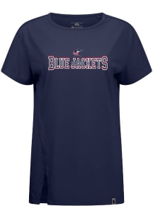 Levelwear Columbus Blue Jackets Womens Navy Blue Influx Journey Short Sleeve T-Shirt