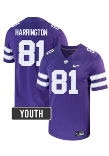 Owen Harrington K-State Wildcats Youth Purple Nike NIL Name And Number Football Jersey