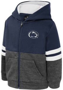 Colosseum Penn State Nittany Lions Toddler Bandit Long Sleeve Full Zip Sweatshirt - Navy Blue