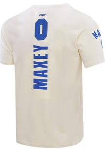 Tyrese Maxey Philadelphia 76ers Oatmeal Triple Tonal Vert Stack Short Sleeve Player T Shirt