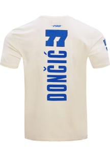 Luka Doncic Dallas Mavericks Oatmeal Triple Tonal Vert Stack Short Sleeve Player T Shirt