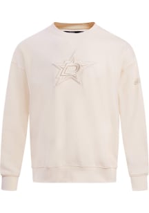 Pro Standard Dallas Stars Mens White Neutral Long Sleeve Fashion Sweatshirt