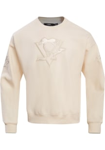 Pro Standard Pittsburgh Penguins Mens White Neutral Long Sleeve Fashion Sweatshirt
