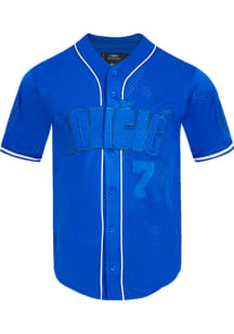 Luka Doncic  Dallas Mavericks Mens Blue Triple Tonal Button Front Baseball Jersey