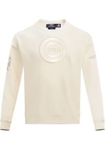 Pro Standard Chicago Cubs Mens White Neutral Long Sleeve Fashion Sweatshirt