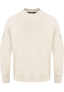 Pro Standard Oklahoma City Thunder Mens White Neutral Long Sleeve Fashion Sweatshirt