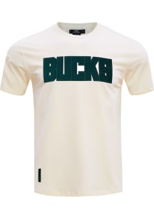 Pro Standard Milwaukee Bucks White Triple Tonal Short Sleeve Fashion T Shirt