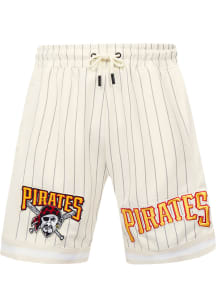 Pro Standard Pittsburgh Pirates Mens White Pinstripe Retro Classic 2.0 Shorts