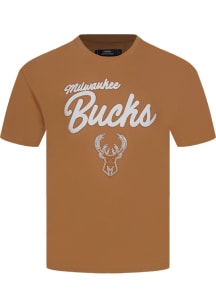 Pro Standard Milwaukee Bucks Tan Paint the City Short Sleeve Fashion T Shirt