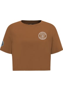 Pro Standard Milwaukee Brewers Womens Brown Paint Short Sleeve T-Shirt
