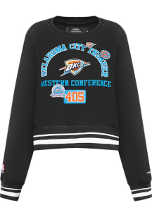 Pro Standard Oklahoma City Thunder Womens Black Area Code Crew Sweatshirt