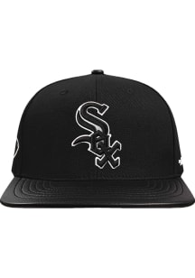 Pro Standard Chicago White Sox Black Classic Logo Strapback Mens Snapback Hat