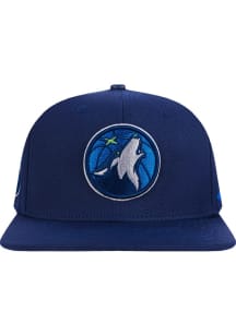 Pro Standard Minnesota Timberwolves Navy Blue Classic Logo Mens Snapback Hat