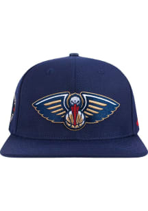 Pro Standard New Orleans Pelicans Navy Blue Classic Logo Mens Snapback Hat