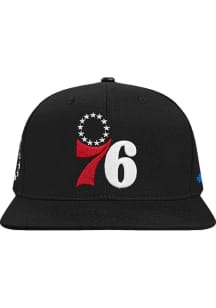 Pro Standard Philadelphia 76ers Black Classic Logo Mens Snapback Hat