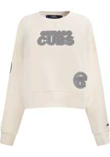 Pro Standard Chicago Cubs Womens Ivory Reverse Crew Sweatshirt