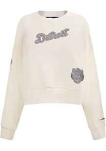 Pro Standard Detroit Tigers Womens Ivory Reverse Crew Sweatshirt