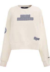 Pro Standard Dallas Mavericks Womens Ivory Reverse Crew Sweatshirt