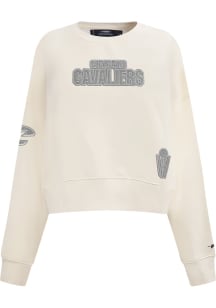 Pro Standard Cleveland Cavaliers Womens Ivory Reverse Crew Sweatshirt