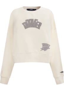 Pro Standard Oklahoma City Thunder Womens Ivory Reverse Crew Sweatshirt