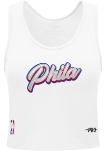 Pro Standard Philadelphia 76ers Womens Ivory Influence Tank Top