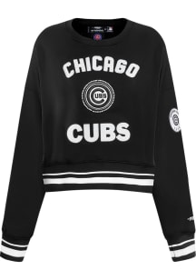 Pro Standard Chicago Cubs Womens Black Pearl Crew Sweatshirt