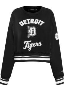 Pro Standard Detroit Tigers Womens Black Pearl Crew Sweatshirt