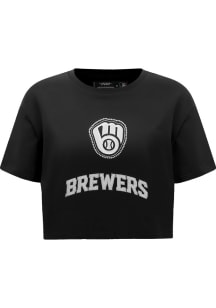 Pro Standard Milwaukee Brewers Womens Black Pearl Short Sleeve T-Shirt