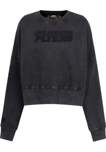 Pro Standard Philadelphia Flyers Womens Grey Washed Crew Sweatshirt