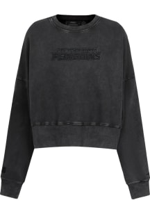 Pro Standard Pittsburgh Penguins Womens Grey Washed Crew Sweatshirt