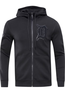 Pro Standard Detroit Tigers Mens Black Triple Black Long Sleeve Zip Fashion