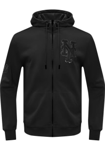 Pro Standard New York Mets Mens Black Triple Black Long Sleeve Zip Fashion