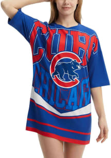Concepts Sport Chicago Cubs Womens Blue Mosaic Loungewear Sleep Shirt
